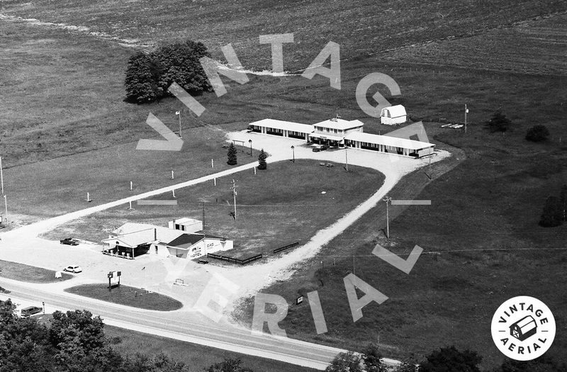 Bear Den Grocery and Motel (Hi-Land Motel & Restaurant, Hi-Land Motel) - 1992 Aerial (newer photo)